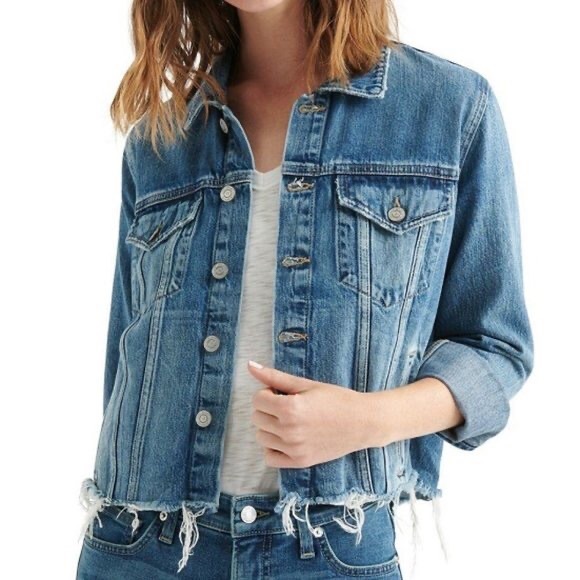 Lucky Brand Tomboy Trucker Jean Jacket 